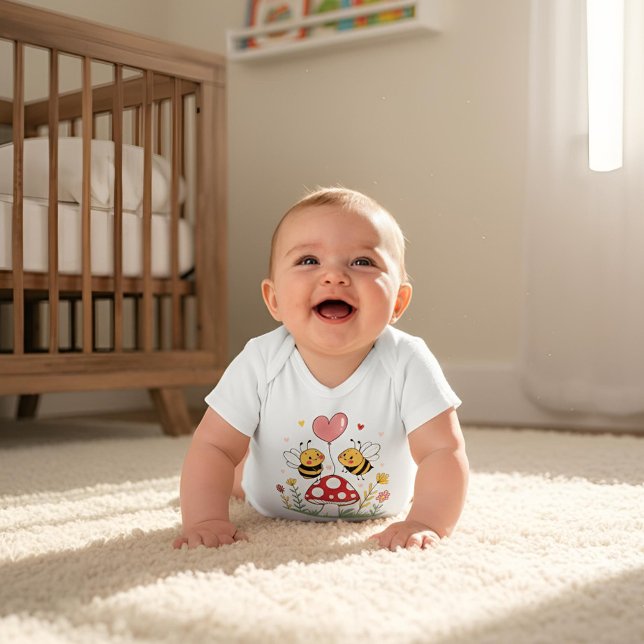 Bin för akut Tecknad med hjärtballong på svamp T Shirt (Skapare uppladdad)