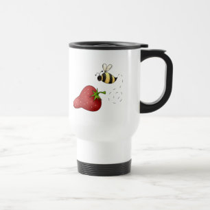 Bin för akut Tecknad och Fruktig jordgubbsdesign Resemugg