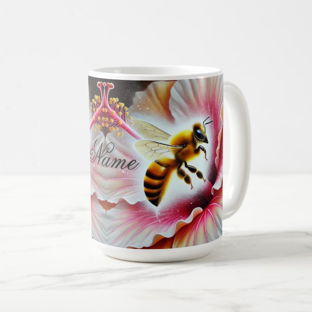 Bin Förorening av en blommande Hibiscus-blomma Kaffemugg (Framsida höger)