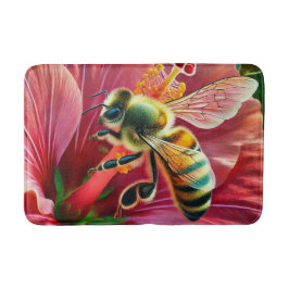 Bin Förorening av en brant Hibiscus-blomma Badrumsmatta