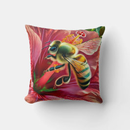 Bin Förorening av en brant Hibiscus-blomma Kudde