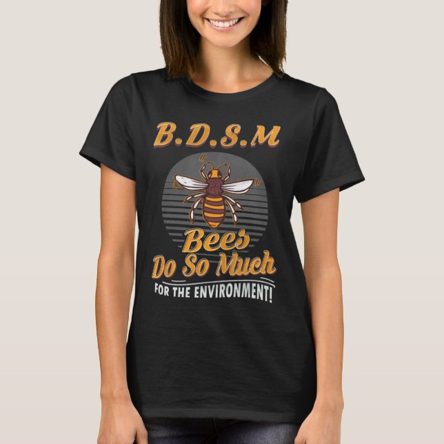 Bin gör så mycket för miljön honungsbin t shirt (Framsida)