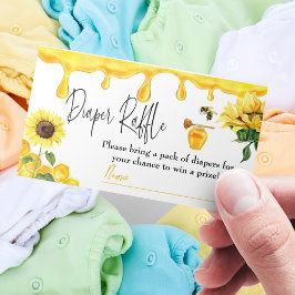 Bin Gult Baby Shower Diaper Raffle Game Visitkort