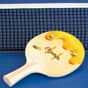 Bin Gult droppar honungshonungskomb namn Pingisracket