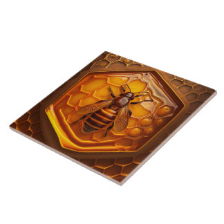 Bin i Beehive, Amber Färg Ceramic Tile Kakelplatta