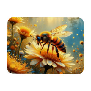 Bin i blomsterträdgården magnet