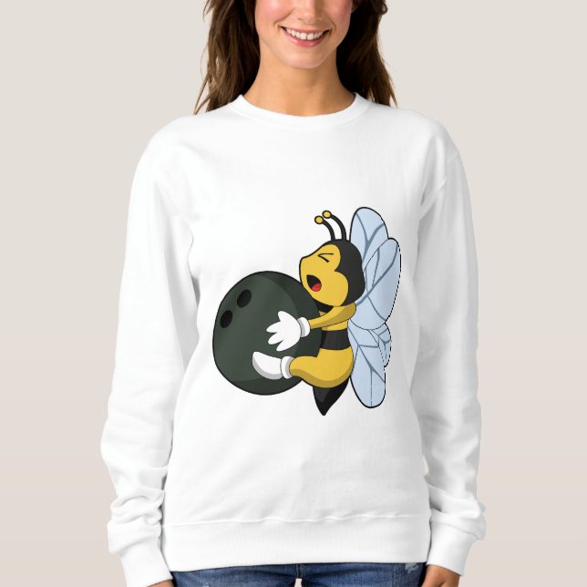 Bin i Bowling med Bowling ball T Shirt (Framsida)