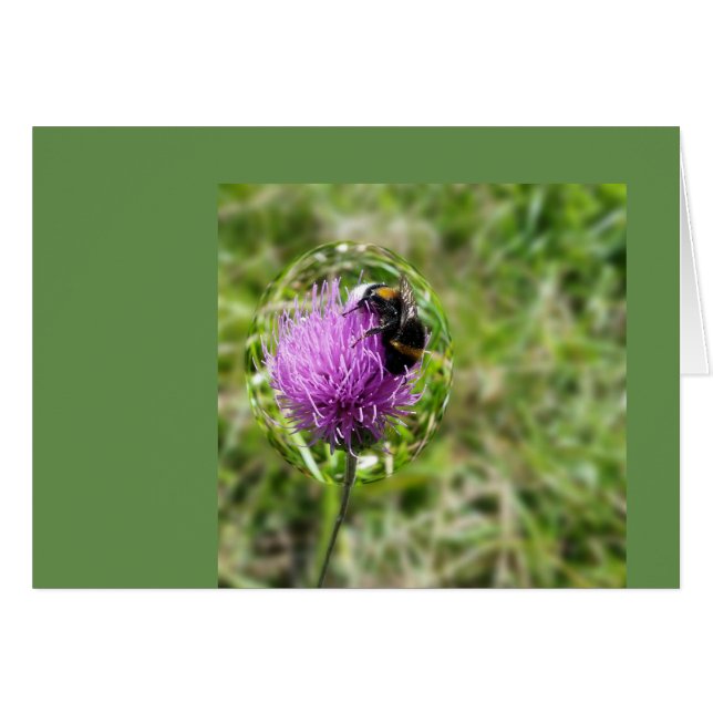 Bin i bubbla hälsningskort (Framsidan Horizontal)