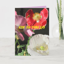 Bin i poppies tackkort