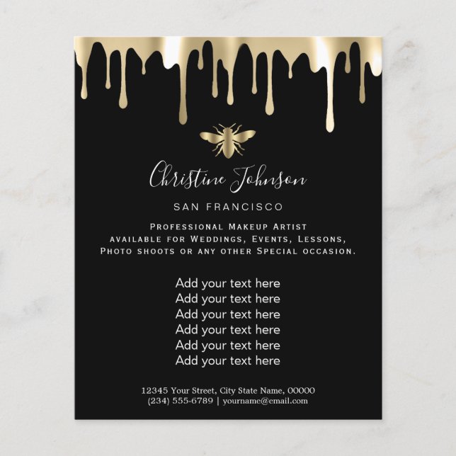 Bin-logotyp på flygblad med svart bakgrund (Framsidan)