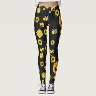 Bin med bikupor och solros leggings
