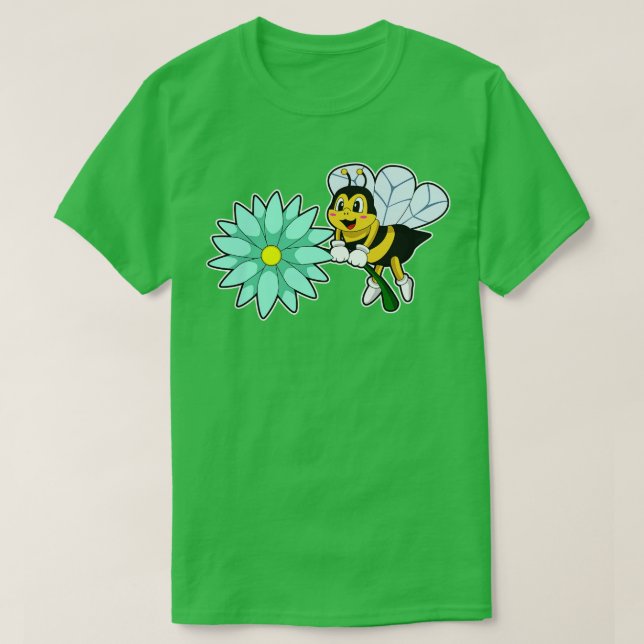 Bin med blomma 1 t shirt (Design framsida)