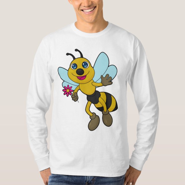 Bin med blomma t shirt (Framsida)