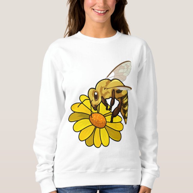 Bin med Blommar T Shirt (Framsida)