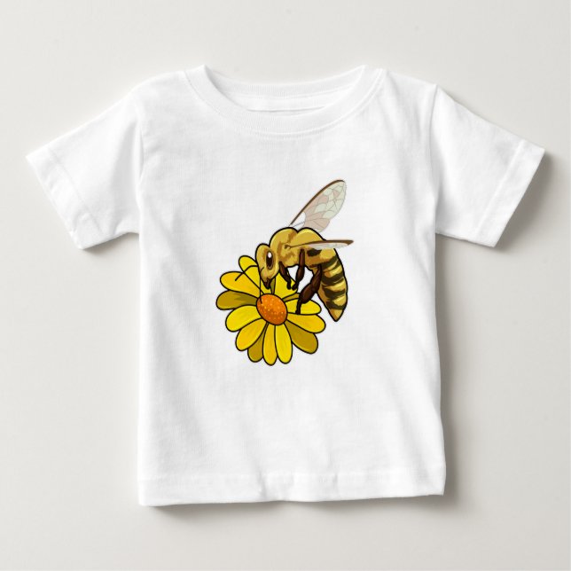 Bin med Blommar T Shirt (Framsida)