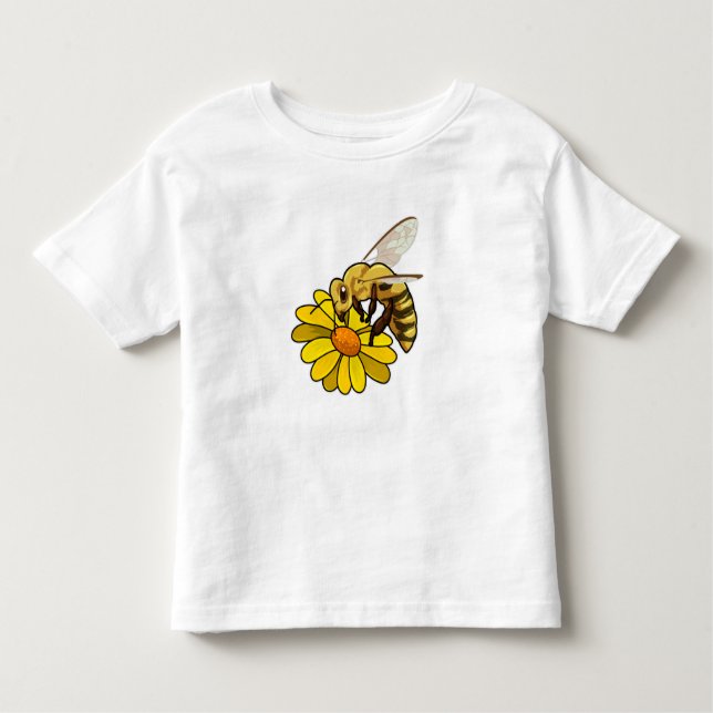 Bin med Blommar T Shirt (Framsida)