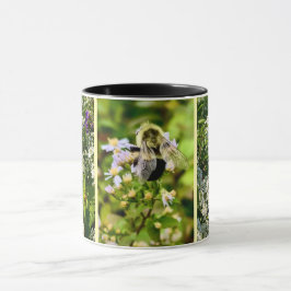 Bin med blommor mugg. mugg
