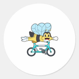 Bin med cykel runt klistermärke