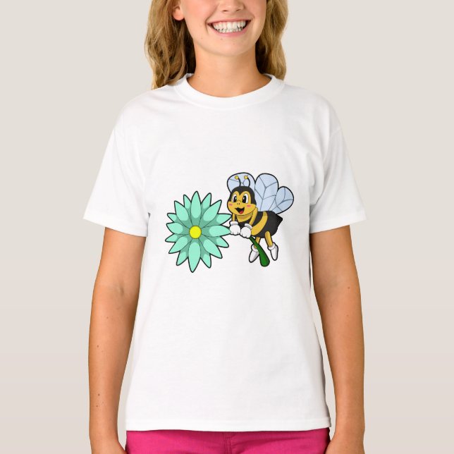 Bin med Flower.PNG T Shirt (Framsida)