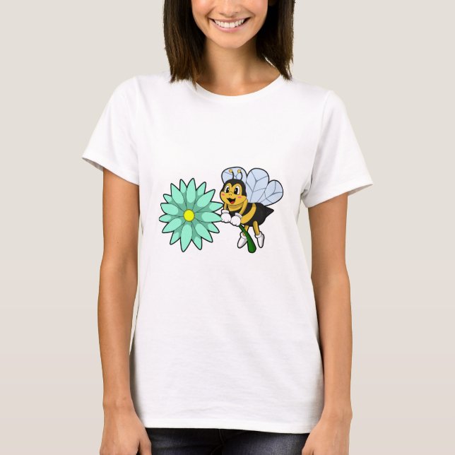 Bin med Flower.PNG T Shirt (Framsida)