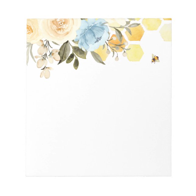 Bin med Honeycomb och Flowers Anteckningsblock (Framsida)