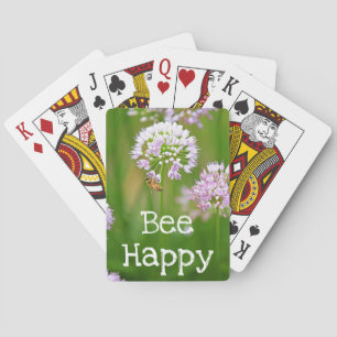 Bin med Lila Allium Garden Flower Motivational Casinokort