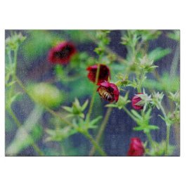 Bin med rött blomma