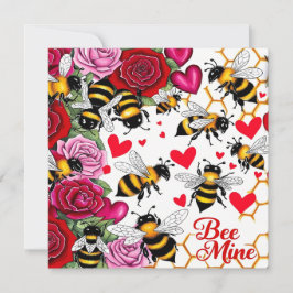 Bin Mine Sweet Honeycomb Blooms Flat Helgdag Card Julkort