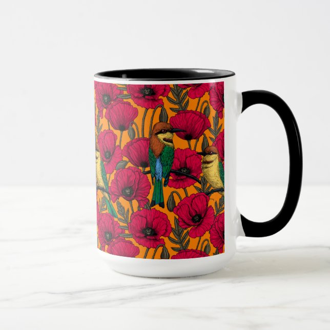 Bin och baljväxter på orange mugg (Höger)