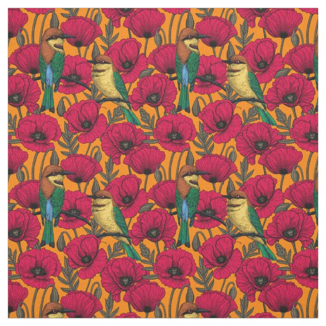 Bin och baljväxter på orange tyg (Provkarta)