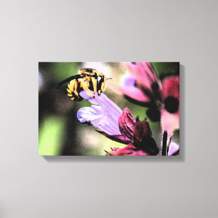Bin och blomma 16,50 x 11 (41,25 x 27,5 cm) canvastryck