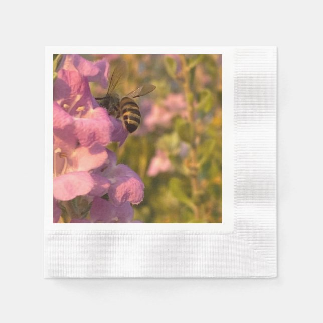Bin 🐝 och blomman 🌺 pappersservett (Framsidan)