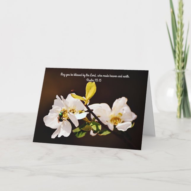 Bin och Blommar, bibelns versalkort 115:15 Kort (Framsida)