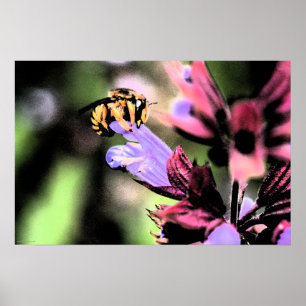 Bin och blommor poster