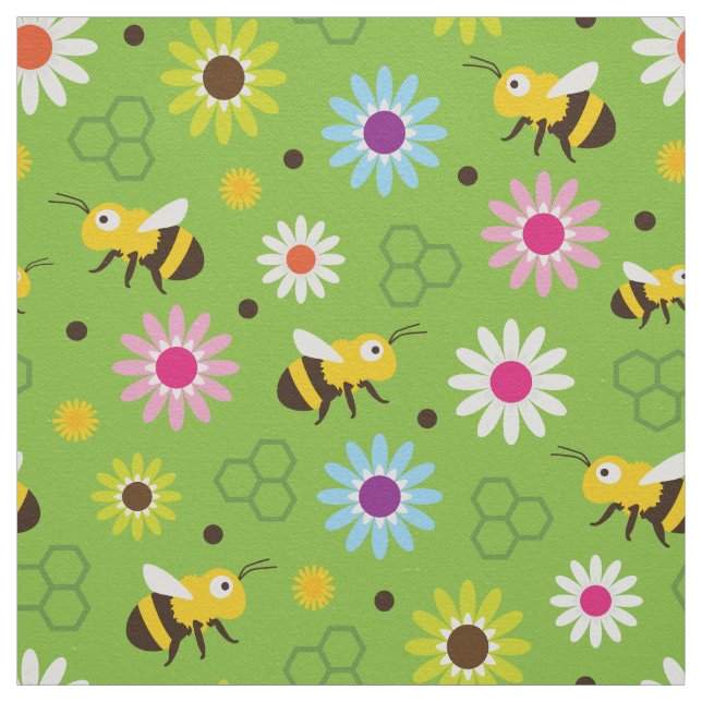 Bin och blommor tyg (Provkarta)