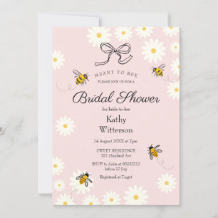 Bin och Daisy Gingham Meant to Bee Möhippa Inbjudningar