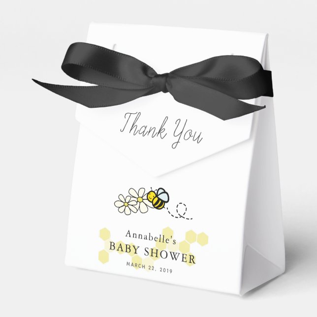 Bin och Daisy Vita babyskor Presentaskar (Framsidan Sidan)