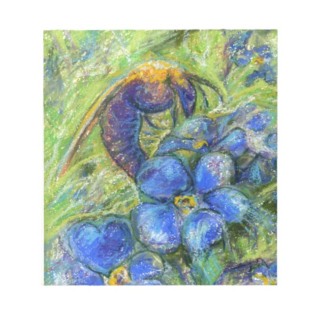 Bin och glöm mig-inte Blommor Anteckningsblock (Framsida)