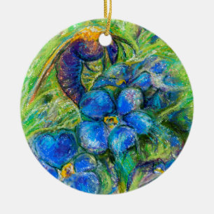 Bin och glöm mig-inte Blommor Julgransprydnad Keramik