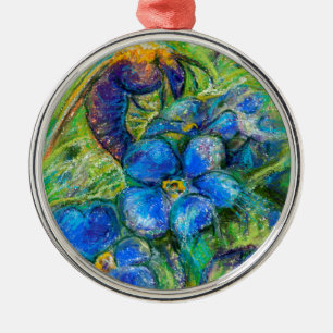 Bin och glöm mig-inte Blommor Julgransprydnad Metall