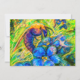 Bin och glöm mig-inte Blommor Julkort