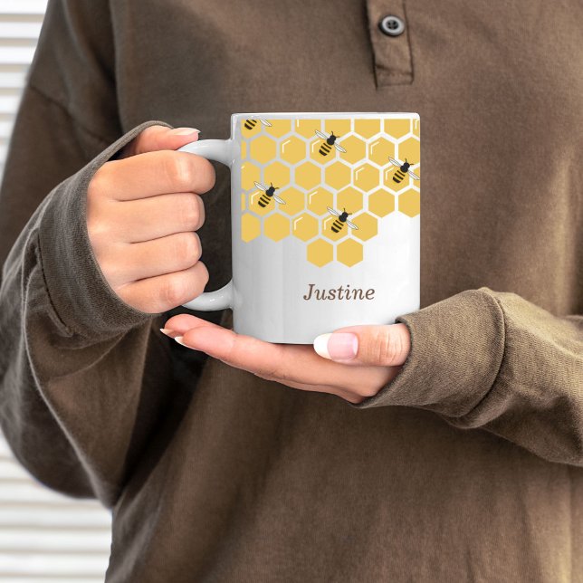 Bin och Honeycomb Kaffemugg (Bee and Honeycomb Coffee Mug)