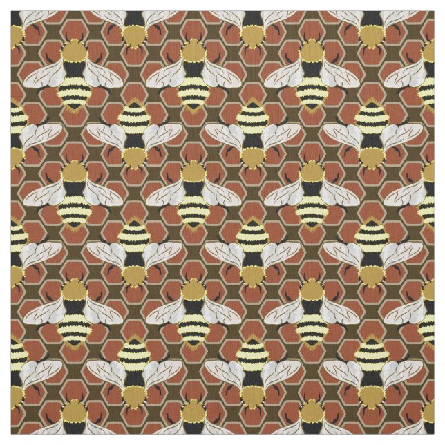 Bin och Honeycomb Mönster Tyg (Provkarta)