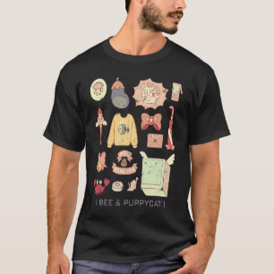 Bin- och hundkrabba Poo Monster Cute Rosa Lila T Shirt
