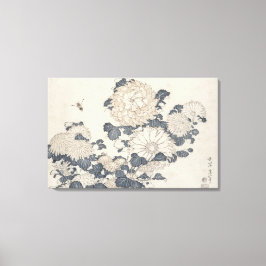 Bin och krysantemum canvastryck