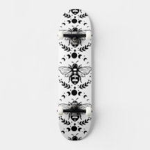 Bin och Måne Black and White Skateboard
