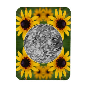 Bin på Black Eyed Susan Flower lägg till ditt foto Magnet
