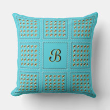 Bin på Blue Initial Cushion