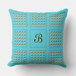 Bin på Blue Initial Cushion Kudde