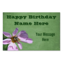 Bin på Cosmos Flower Grattis på födelsedagen